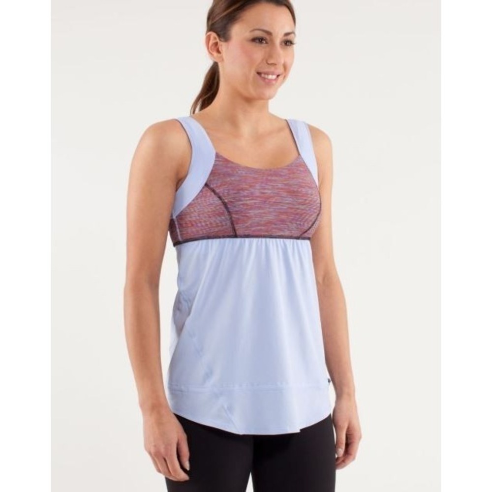 NEW Lululemon Run Chase Me Size 6 Lavender Purple Cinch Hem Stretch Tank Top NWT